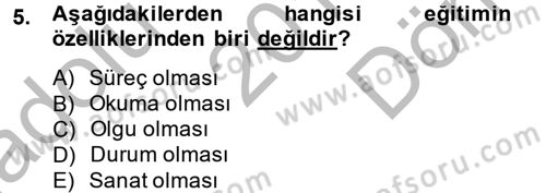 Sosyal Hizmet Uygulamaları Dersi 2014 - 2015 Yılı (Final) Dönem Sonu Sınav Soruları 5. Soru