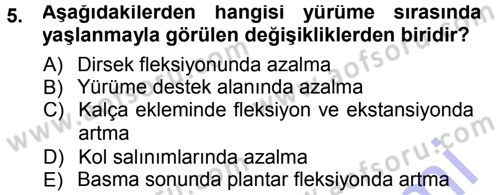 Yaşlı ve Hasta Bakım Hizmetleri Dersi 2012 - 2013 Yılı (Final) Dönem Sonu Sınav Soruları 5. Soru