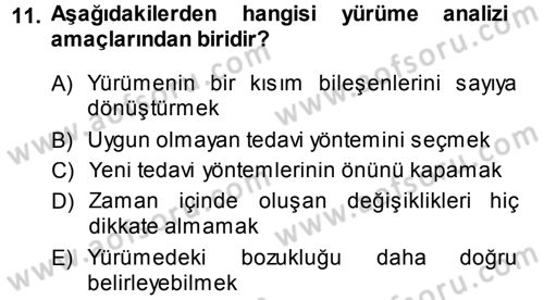 Yaşlı ve Hasta Bakım Hizmetleri Dersi 2013 - 2014 Yılı (Final) Dönem Sonu Sınav Soruları 11. Soru