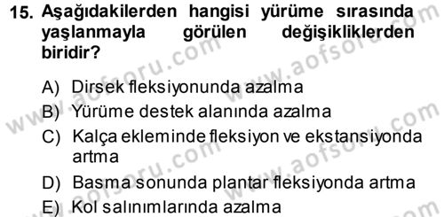 Yaşlı ve Hasta Bakım Hizmetleri Dersi 2014 - 2015 Yılı (Final) Dönem Sonu Sınav Soruları 15. Soru