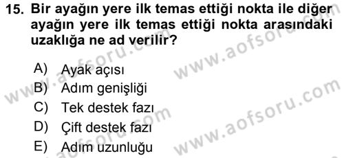 Yaşlı ve Hasta Bakım Hizmetleri Dersi 2015 - 2016 Yılı (Final) Dönem Sonu Sınav Soruları 15. Soru