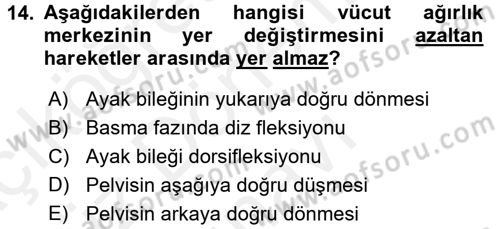Yaşlı ve Hasta Bakım Hizmetleri Dersi 2016 - 2017 Yılı (Final) Dönem Sonu Sınav Soruları 14. Soru