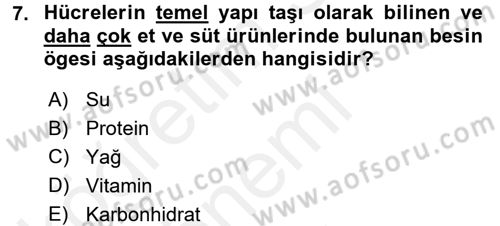 Yaşlı ve Hasta Bakım Hizmetleri Dersi 2017 - 2018 Yılı (Final) Dönem Sonu Sınav Soruları 7. Soru