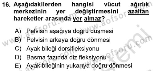 Yaşlı ve Hasta Bakım Hizmetleri Dersi 2018 - 2019 Yılı 3 Ders Sınavı 16. Soru