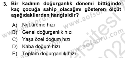 Yaşlı ve Hasta Bakım Hizmetleri Dersi 2019 - 2020 Yılı (Vize) Ara Sınav Soruları 3. Soru