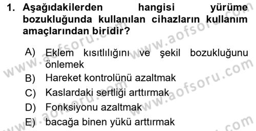 Yaşlı ve Hasta Bakım Hizmetleri Dersi 2020 - 2021 Yılı Yaz Okulu Sınav Soruları 1. Soru