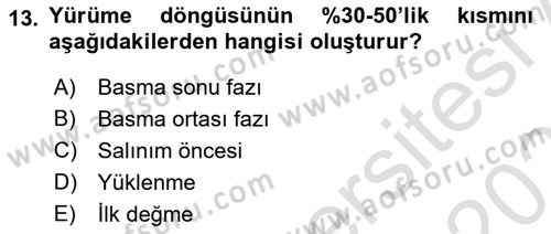 Yaşlı ve Hasta Bakım Hizmetleri Dersi 2020 - 2021 Yılı Yaz Okulu Sınav Soruları 13. Soru