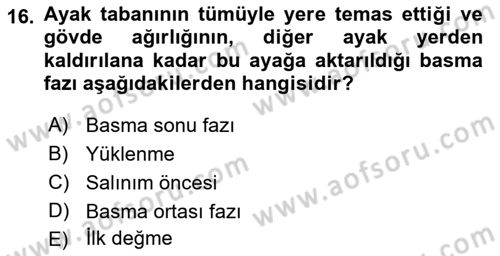 Yaşlı ve Hasta Bakım Hizmetleri Dersi 2021 - 2022 Yılı Yaz Okulu Sınav Soruları 16. Soru