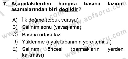 Yaşlı ve Hasta Bakım Hizmetleri Dersi 2024 - 2025 Yılı (Final) Dönem Sonu Sınav Soruları 7. Soru