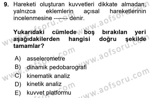 Yaşlı ve Hasta Bakım Hizmetleri Dersi 2024 - 2025 Yılı (Final) Dönem Sonu Sınav Soruları 9. Soru