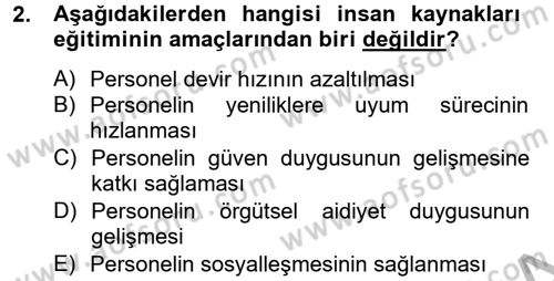 Sosyal Hizmet Yönetimi Dersi 2012 - 2013 Yılı (Vize) Ara Sınav Soruları 2. Soru