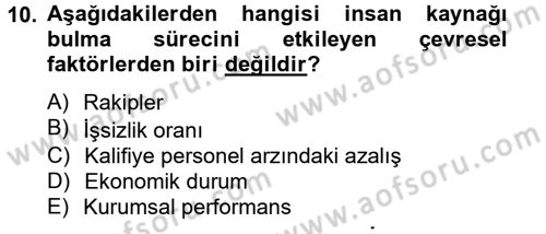 Sosyal Hizmet Yönetimi Dersi 2012 - 2013 Yılı (Final) Dönem Sonu Sınav Soruları 10. Soru
