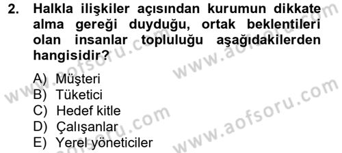 Sosyal Hizmet Yönetimi Dersi 2012 - 2013 Yılı (Final) Dönem Sonu Sınav Soruları 2. Soru