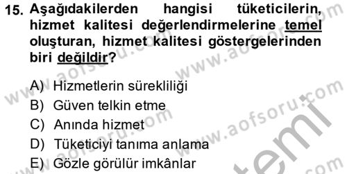 Sosyal Hizmet Yönetimi Dersi 2013 - 2014 Yılı (Vize) Ara Sınav Soruları 15. Soru