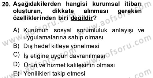 Sosyal Hizmet Yönetimi Dersi 2013 - 2014 Yılı (Vize) Ara Sınav Soruları 20. Soru