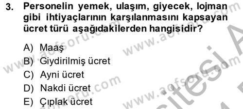 Sosyal Hizmet Yönetimi Dersi 2013 - 2014 Yılı (Final) Dönem Sonu Sınav Soruları 3. Soru