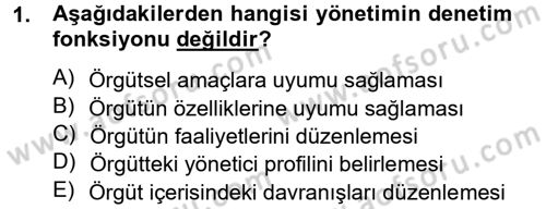 Sosyal Hizmet Yönetimi Dersi 2013 - 2014 Yılı Tek Ders Sınav Soruları 1. Soru