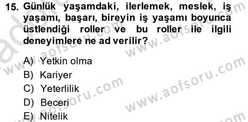 Sosyal Hizmet Yönetimi Dersi 2014 - 2015 Yılı Tek Ders Sınav Soruları 15. Soru