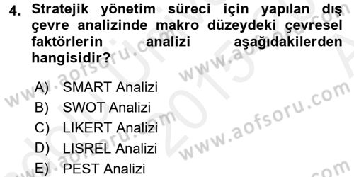 Sosyal Hizmet Yönetimi Dersi 2015 - 2016 Yılı (Vize) Ara Sınav Soruları 4. Soru