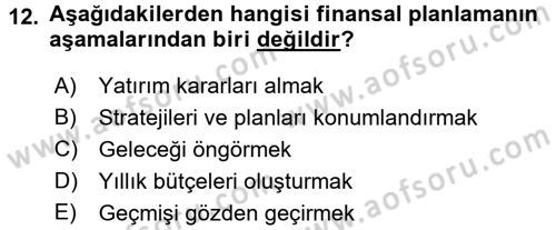 Sosyal Hizmet Yönetimi Dersi 2015 - 2016 Yılı (Final) Dönem Sonu Sınav Soruları 12. Soru