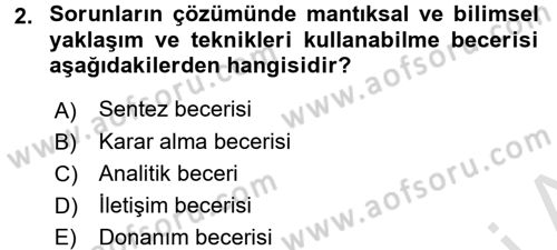 Sosyal Hizmet Yönetimi Dersi 2015 - 2016 Yılı (Final) Dönem Sonu Sınav Soruları 2. Soru