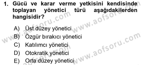 Sosyal Hizmet Yönetimi Dersi 2015 - 2016 Yılı Tek Ders Sınav Soruları 1. Soru