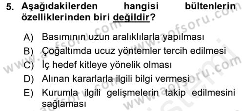 Sosyal Hizmet Yönetimi Dersi 2015 - 2016 Yılı Tek Ders Sınav Soruları 5. Soru