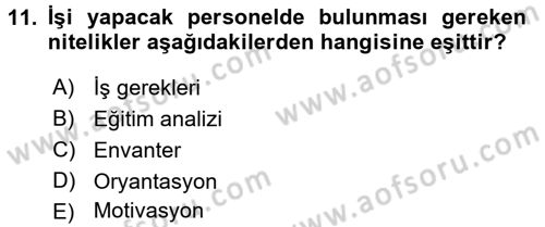 Sosyal Hizmet Yönetimi Dersi 2016 - 2017 Yılı 3 Ders Sınav Soruları 11. Soru