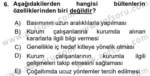 Sosyal Hizmet Yönetimi Dersi 2016 - 2017 Yılı 3 Ders Sınav Soruları 6. Soru