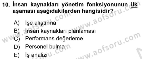 Sosyal Hizmet Yönetimi Dersi 2016 - 2017 Yılı (Final) Dönem Sonu Sınav Soruları 10. Soru