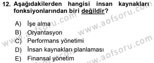 Sosyal Hizmet Yönetimi Dersi 2017 - 2018 Yılı 3 Ders Sınav Soruları 12. Soru