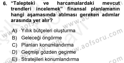 Sosyal Hizmet Yönetimi Dersi 2017 - 2018 Yılı (Final) Dönem Sonu Sınav Soruları 6. Soru