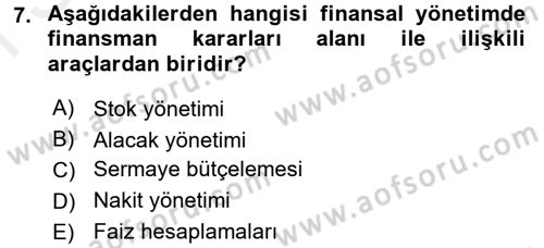 Sosyal Hizmet Yönetimi Dersi 2017 - 2018 Yılı (Final) Dönem Sonu Sınav Soruları 7. Soru