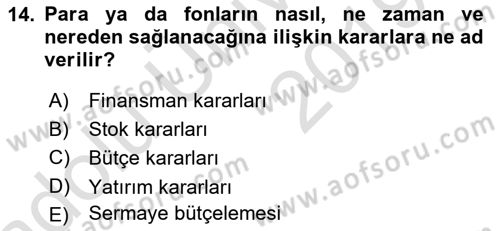 Sosyal Hizmet Yönetimi Dersi 2018 - 2019 Yılı 3 Ders Sınav Soruları 14. Soru