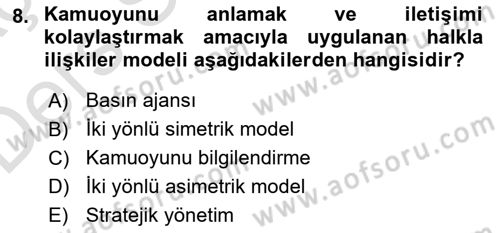Sosyal Hizmet Yönetimi Dersi 2018 - 2019 Yılı 3 Ders Sınav Soruları 8. Soru