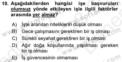 Sosyal Hizmet Yönetimi Dersi 2018 - 2019 Yılı (Final) Dönem Sonu Sınav Soruları 10. Soru
