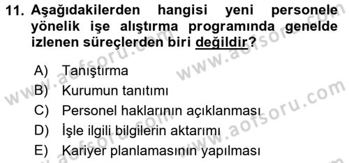 Sosyal Hizmet Yönetimi Dersi 2018 - 2019 Yılı (Final) Dönem Sonu Sınav Soruları 11. Soru