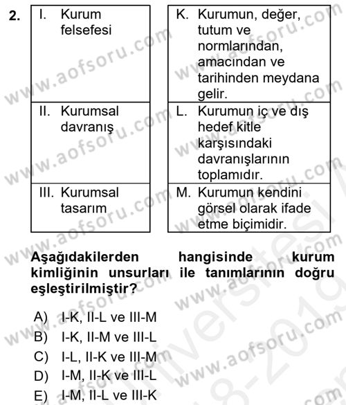 Sosyal Hizmet Yönetimi Dersi 2018 - 2019 Yılı (Final) Dönem Sonu Sınav Soruları 2. Soru