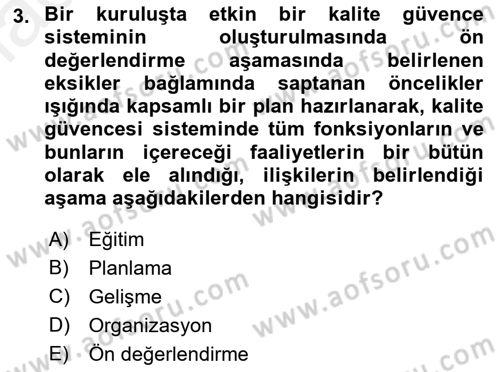 Sosyal Hizmet Yönetimi Dersi 2018 - 2019 Yılı (Final) Dönem Sonu Sınav Soruları 3. Soru