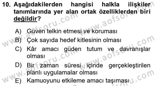 Sosyal Hizmet Yönetimi Dersi 2018 - 2019 Yılı Yaz Okulu Sınav Soruları 10. Soru