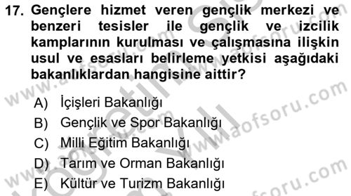 Sosyal Hizmet Yönetimi Dersi 2018 - 2019 Yılı Yaz Okulu Sınav Soruları 17. Soru