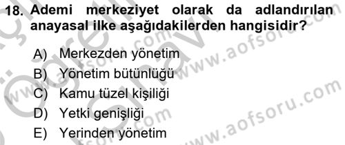 Sosyal Hizmet Yönetimi Dersi 2018 - 2019 Yılı Yaz Okulu Sınav Soruları 18. Soru