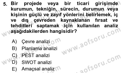 Sosyal Hizmet Yönetimi Dersi 2018 - 2019 Yılı Yaz Okulu Sınav Soruları 5. Soru