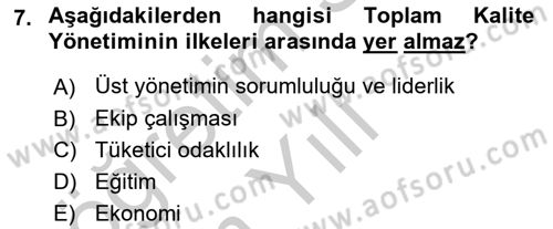 Sosyal Hizmet Yönetimi Dersi 2018 - 2019 Yılı Yaz Okulu Sınav Soruları 7. Soru