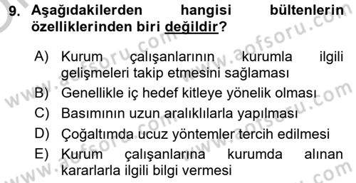 Sosyal Hizmet Yönetimi Dersi 2018 - 2019 Yılı Yaz Okulu Sınav Soruları 9. Soru