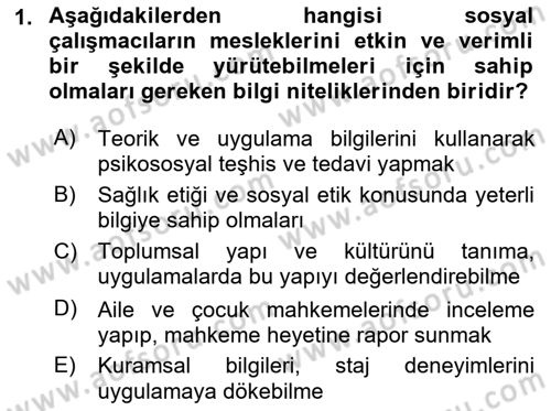 Sosyal Hizmet Yönetimi Dersi 2021 - 2022 Yılı (Vize) Ara Sınav Soruları 1. Soru