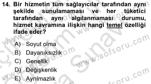 Sosyal Hizmet Yönetimi Dersi 2021 - 2022 Yılı (Vize) Ara Sınav Soruları 14. Soru