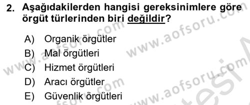 Sosyal Hizmet Yönetimi Dersi 2021 - 2022 Yılı (Vize) Ara Sınav Soruları 2. Soru