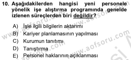 Sosyal Hizmet Yönetimi Dersi 2021 - 2022 Yılı (Final) Dönem Sonu Sınav Soruları 10. Soru