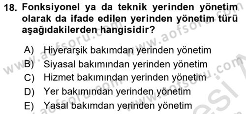 Sosyal Hizmet Yönetimi Dersi 2021 - 2022 Yılı (Final) Dönem Sonu Sınav Soruları 18. Soru